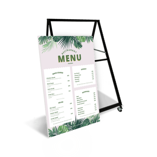 Metal A - frame with Corflute Insert - C4 Print