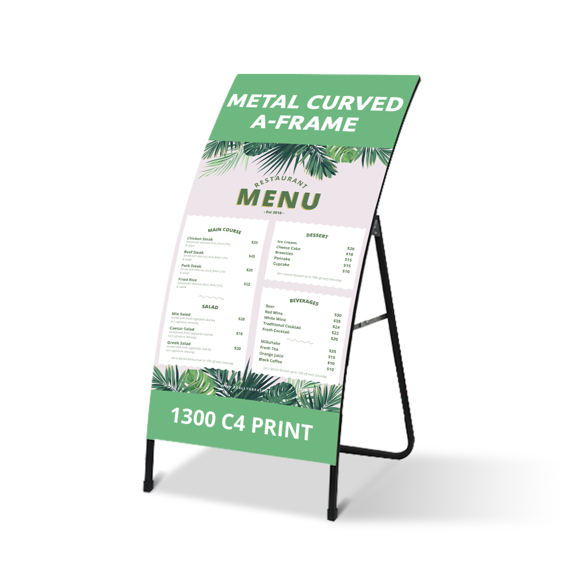 Curved Metal Aframe