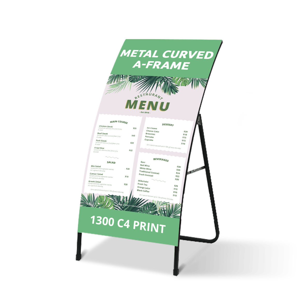 Curved Metal Aframe - C4 Print