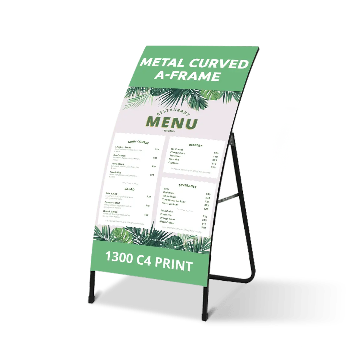 Curved Metal Aframe - C4 Print